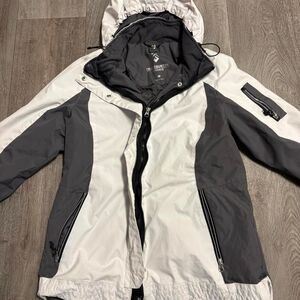 Free-country Women's Grey and White Jacket